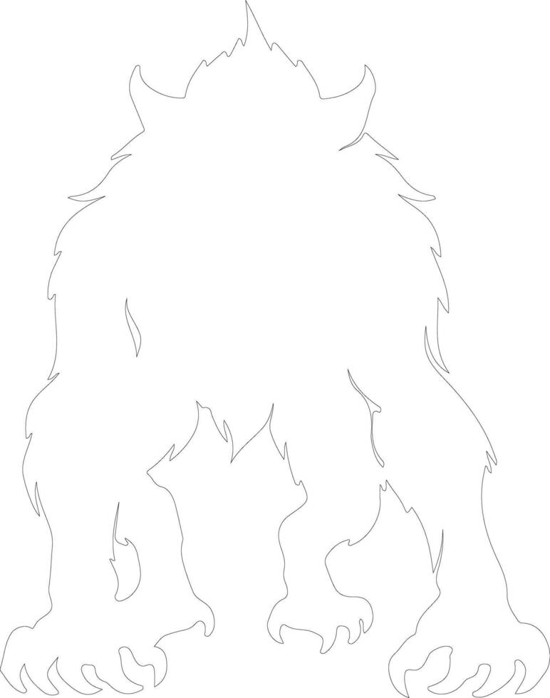 Werewolf  outline silhouette vector