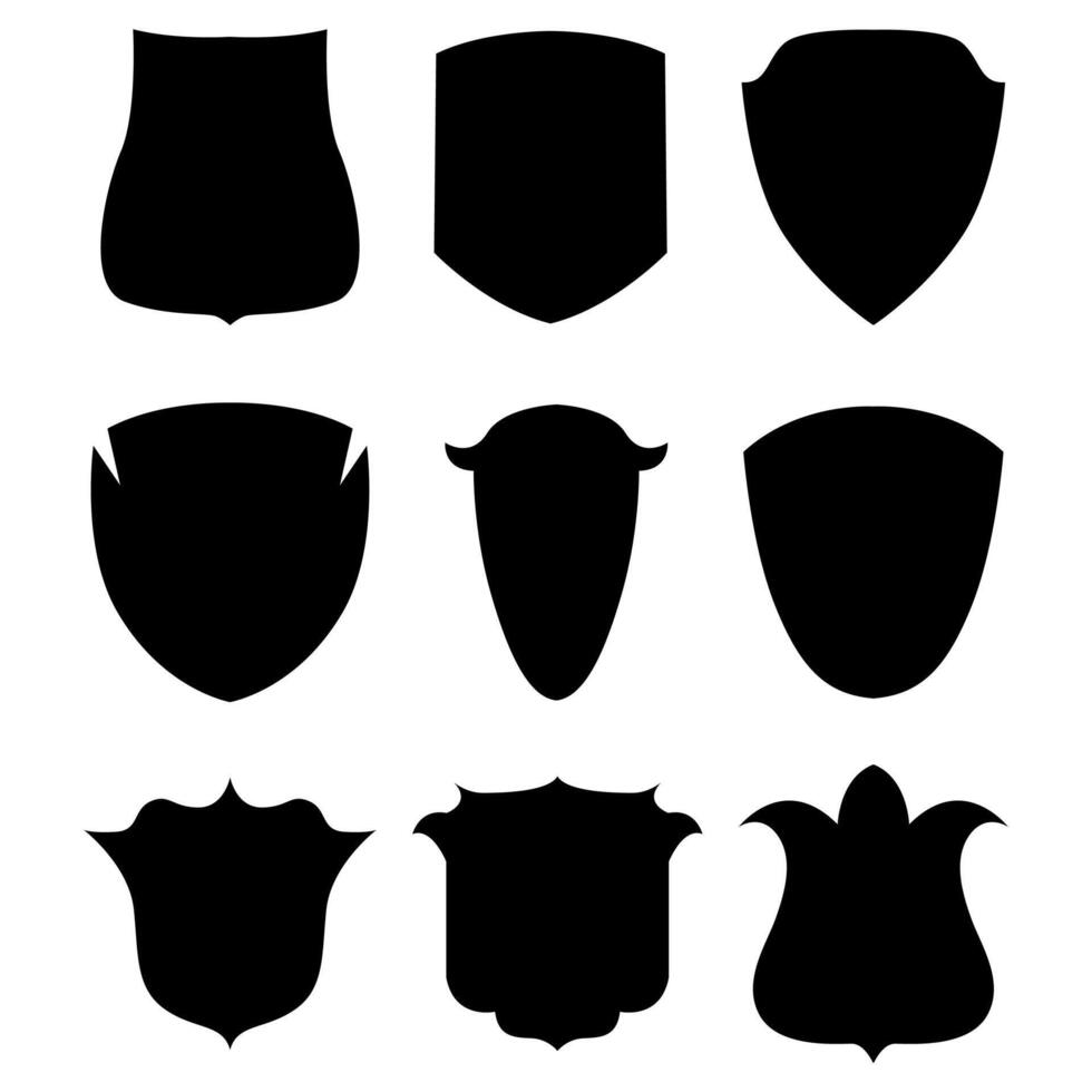 set of basic emblem vector