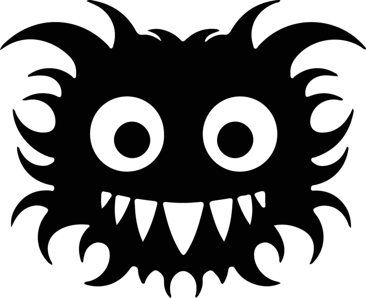 Monster  black silhouette vector