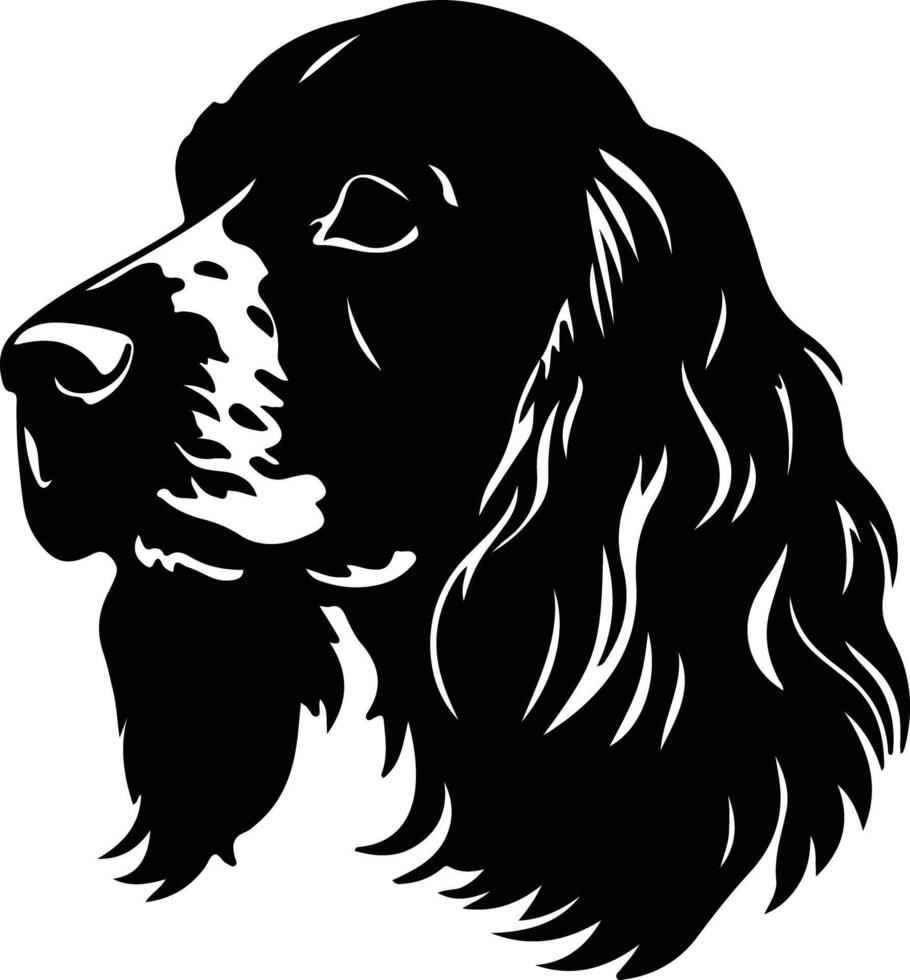 americano cocker spaniel negro silueta vector