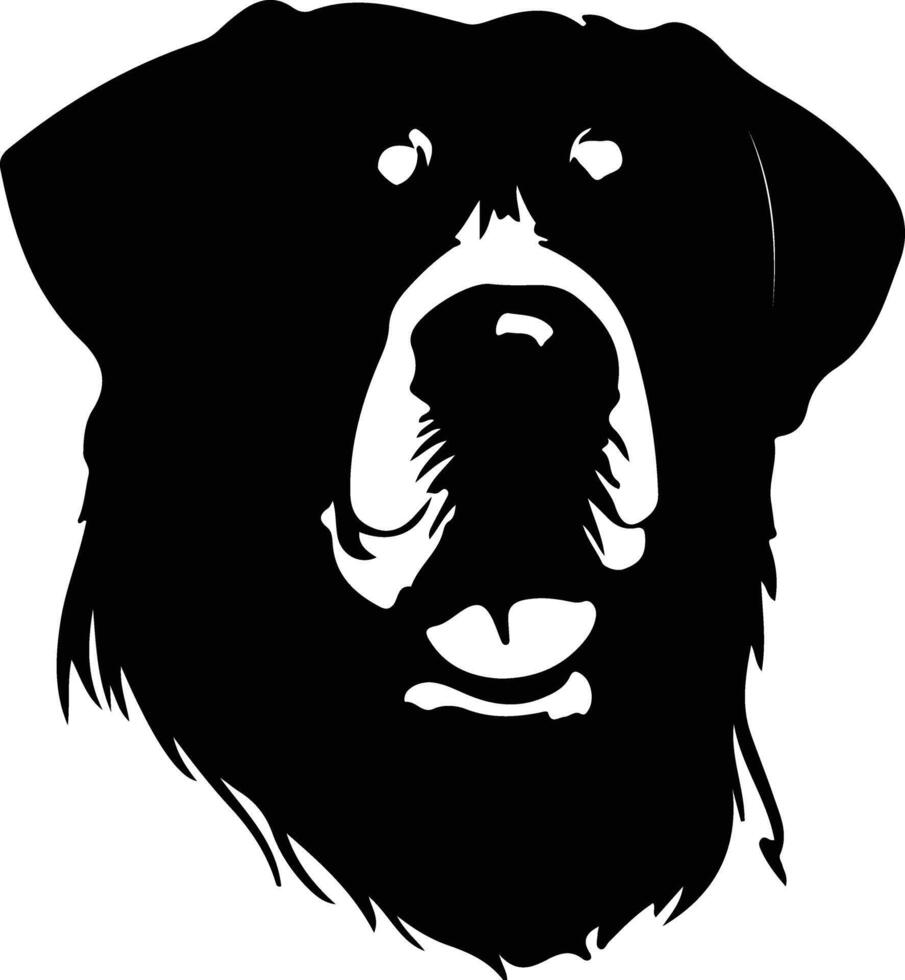 Rottweiler silueta retrato vector