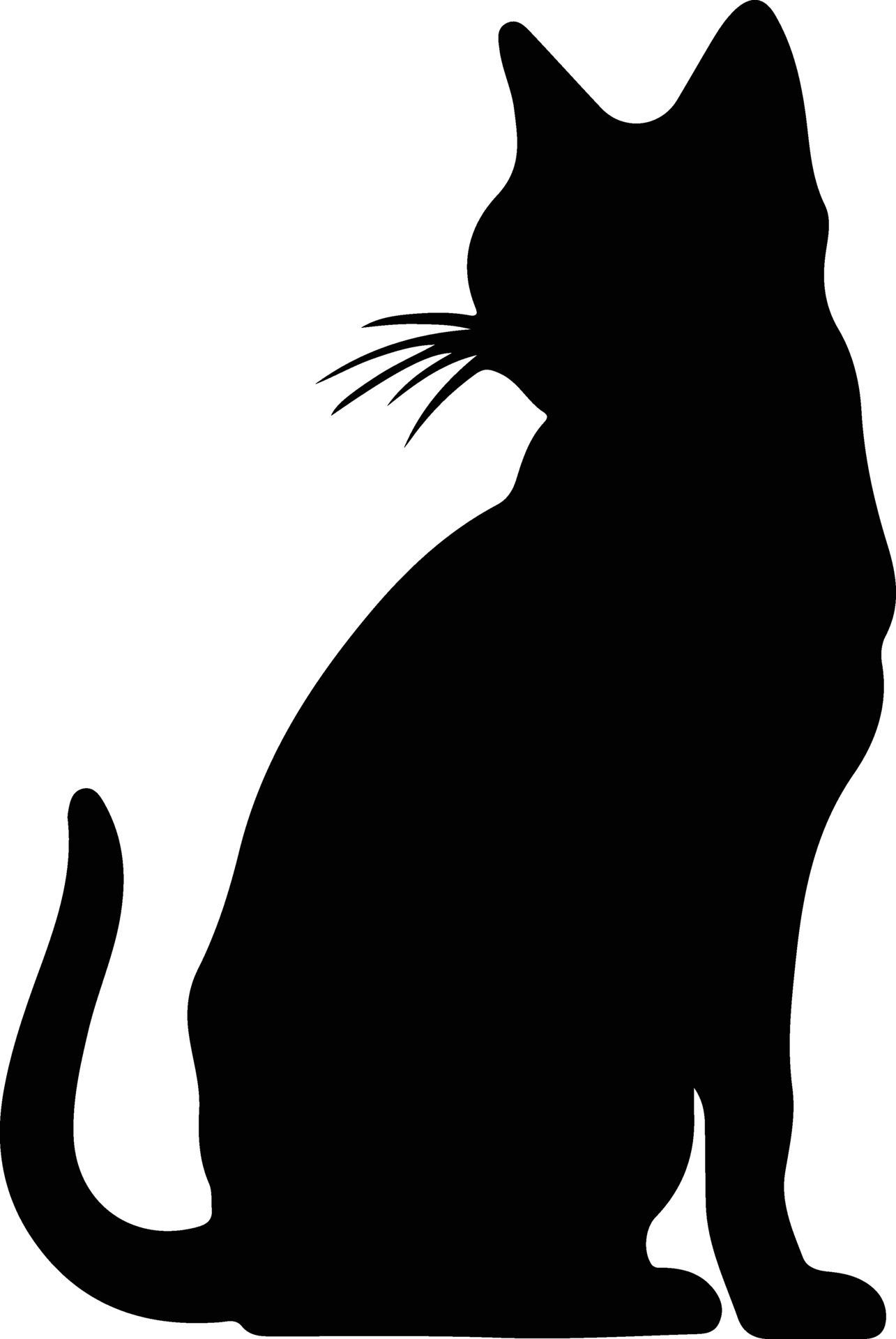 Burmese Cat black silhouette 38492095 Vector Art at Vecteezy