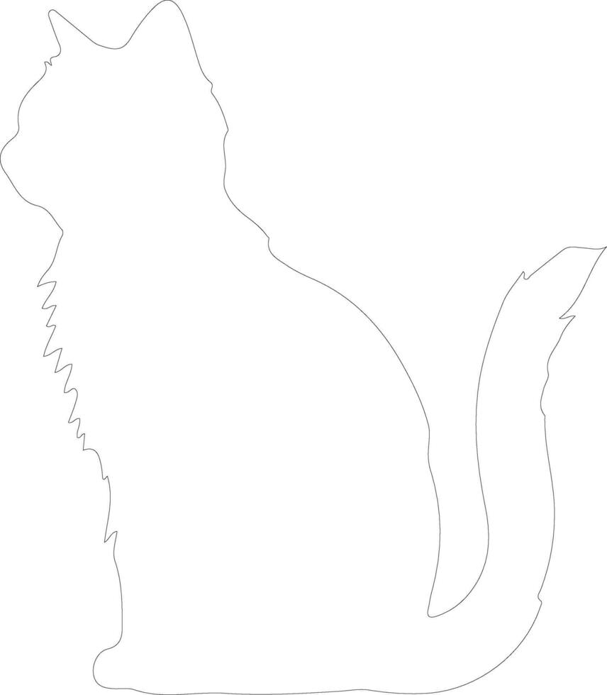 Munchkin Cat  outline silhouette vector
