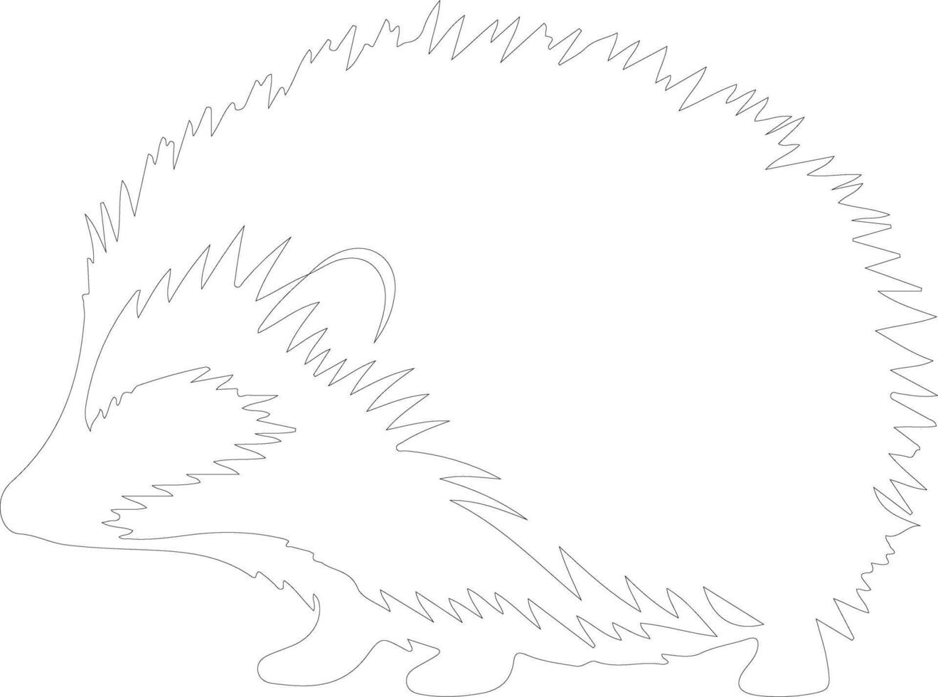 hedgehog  outline silhouette vector