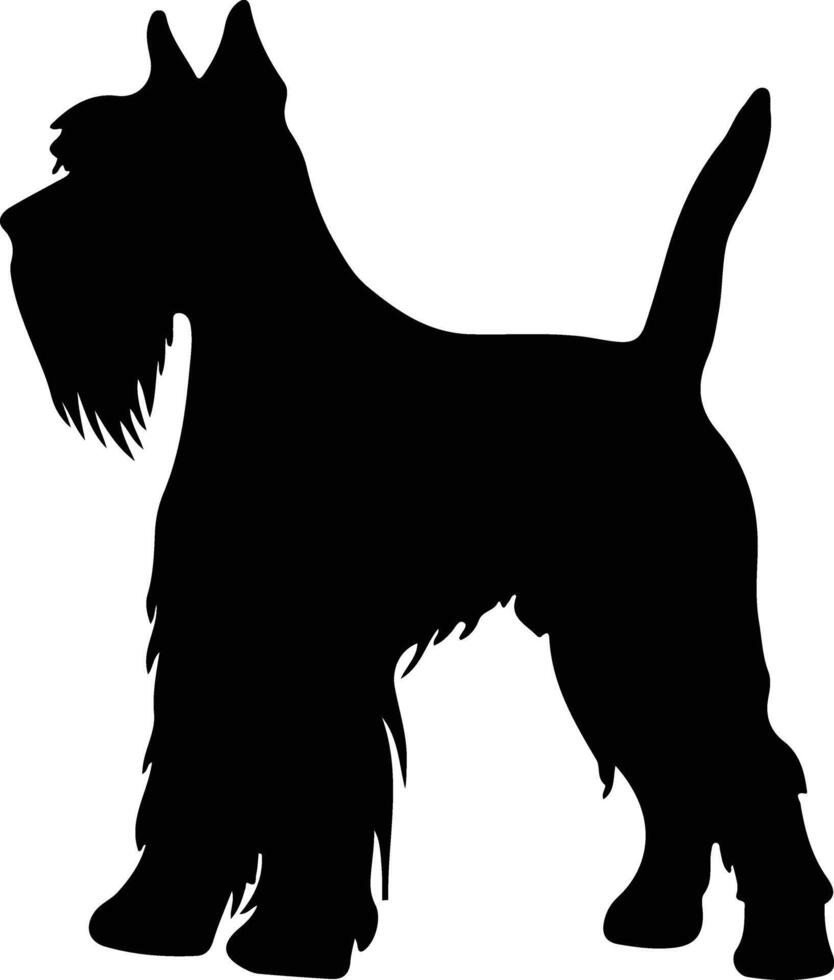 Giant Schnauzer    black silhouette vector
