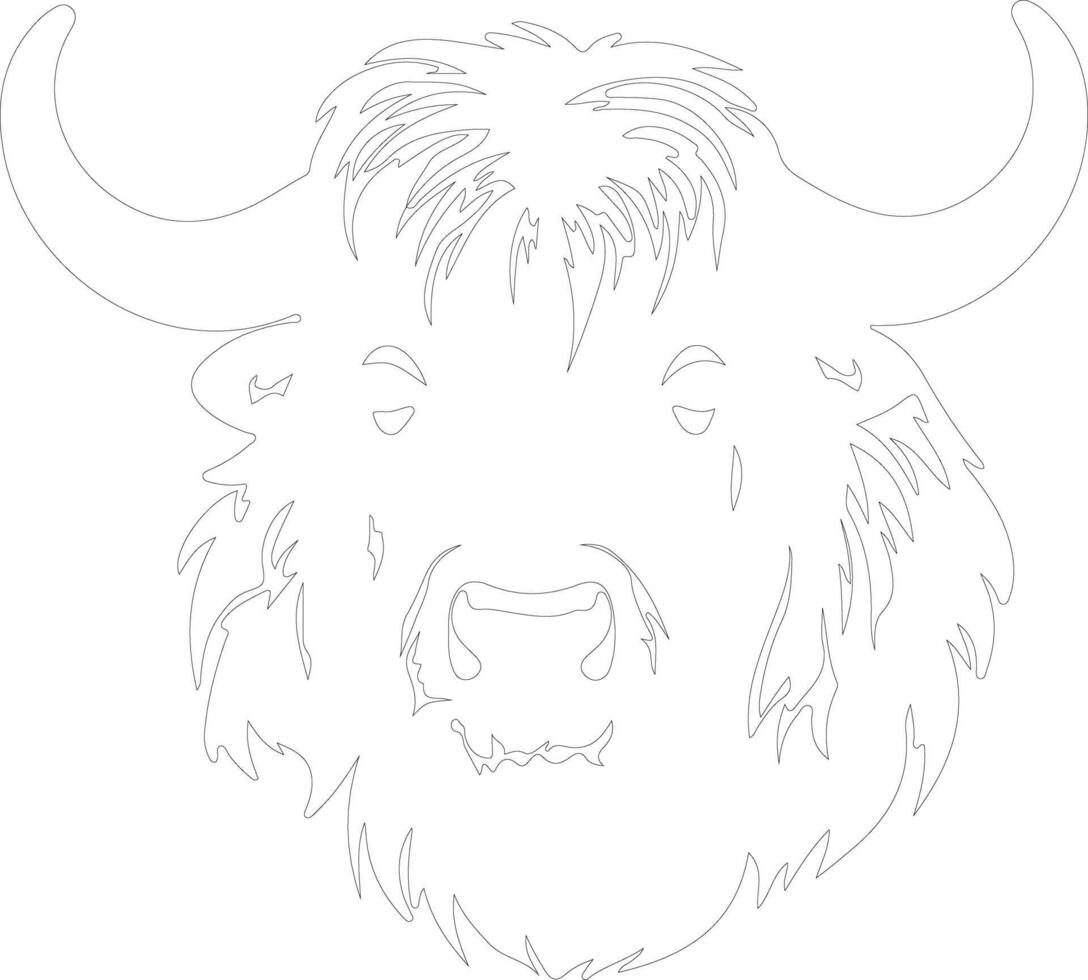 yak  outline silhouette vector