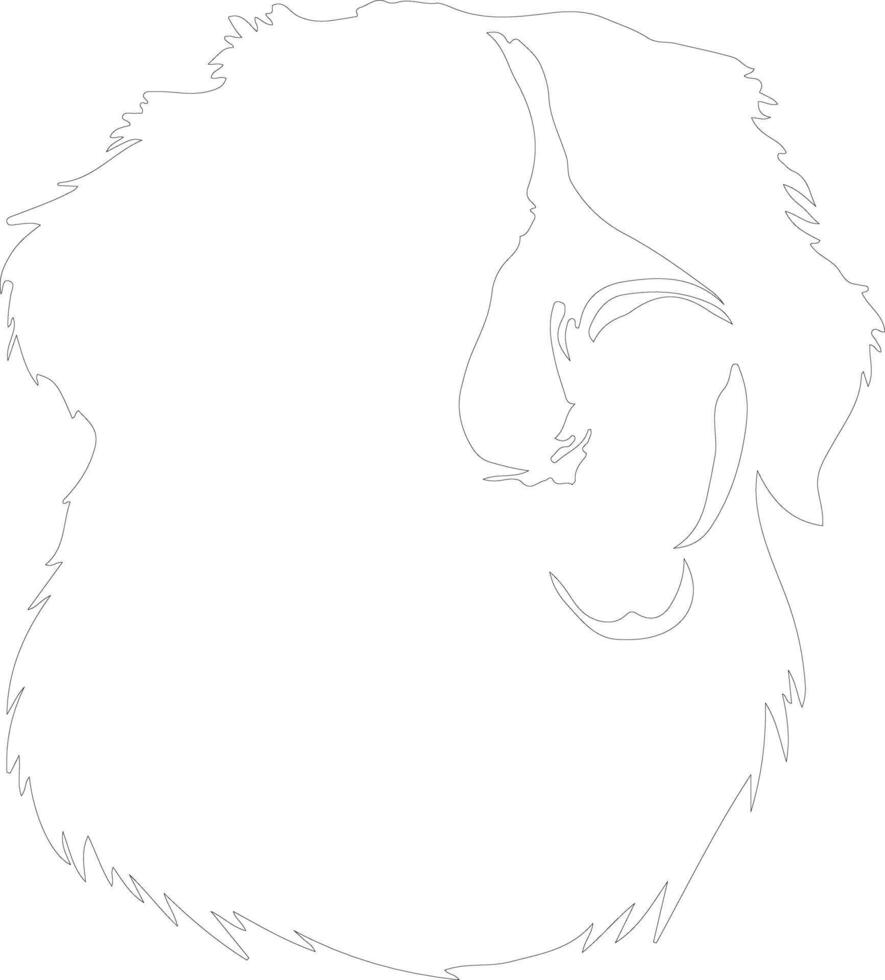 Great Pyrenees  outline silhouette vector