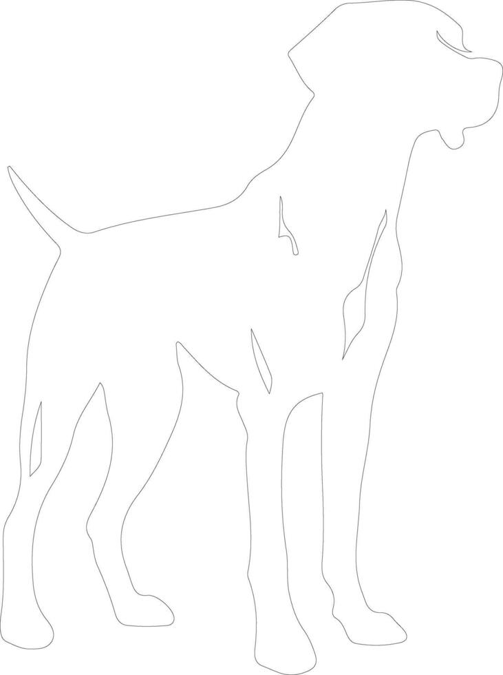 hound  outline silhouette vector