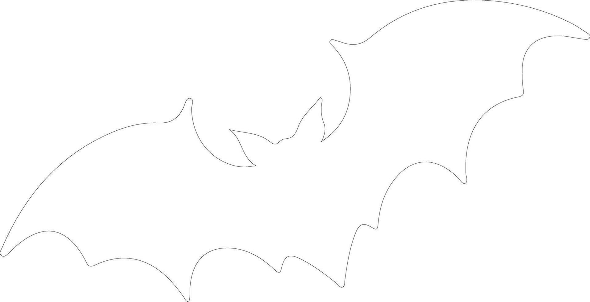 Bat  outline silhouette vector