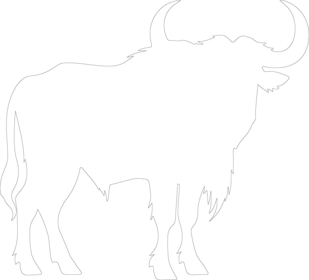 gnu   outline silhouette vector