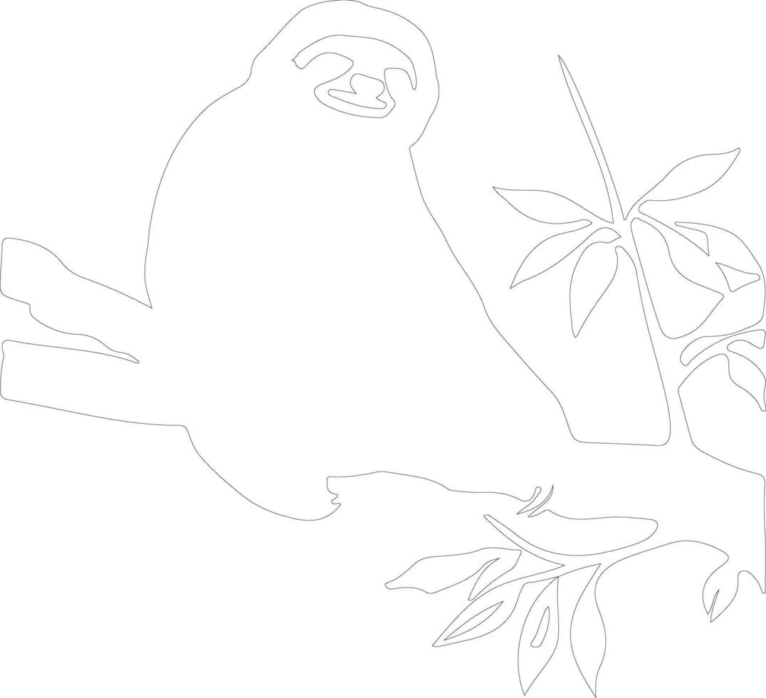 sloth    outline silhouette vector