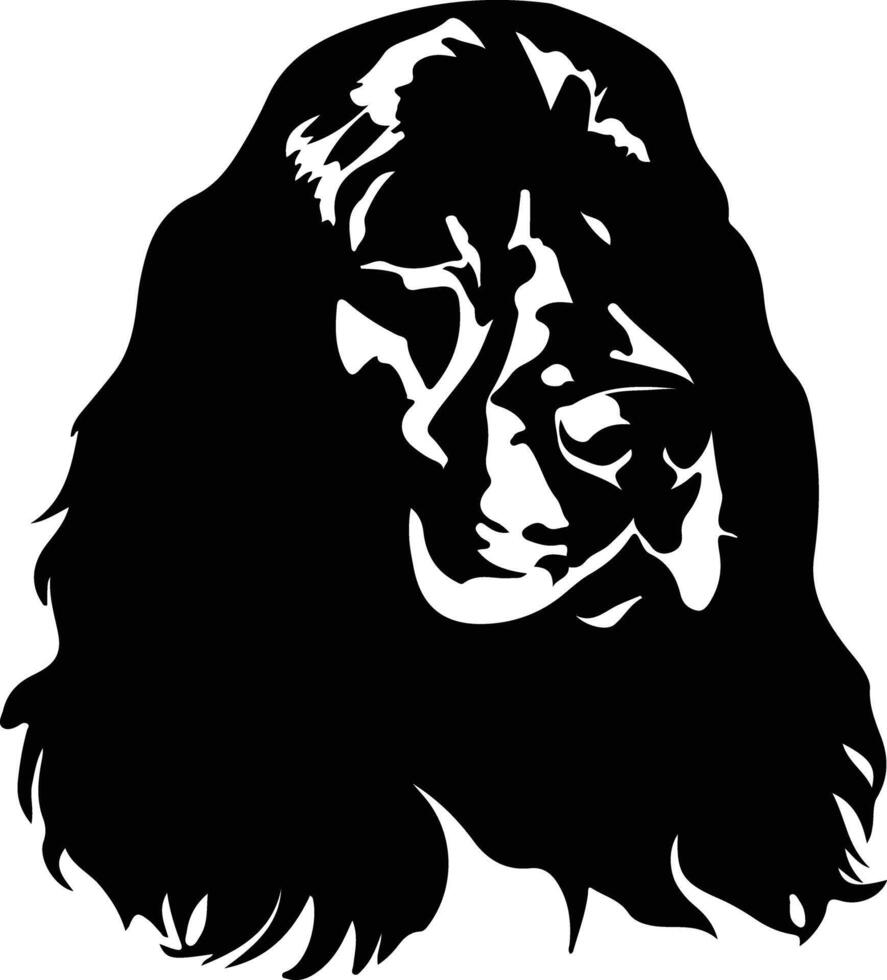 English Cocker Spaniel  silhouette portrait vector