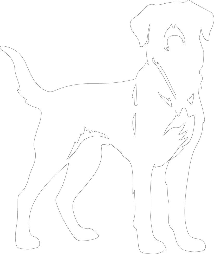 Anatolian Shepherd Dog  outline silhouette vector