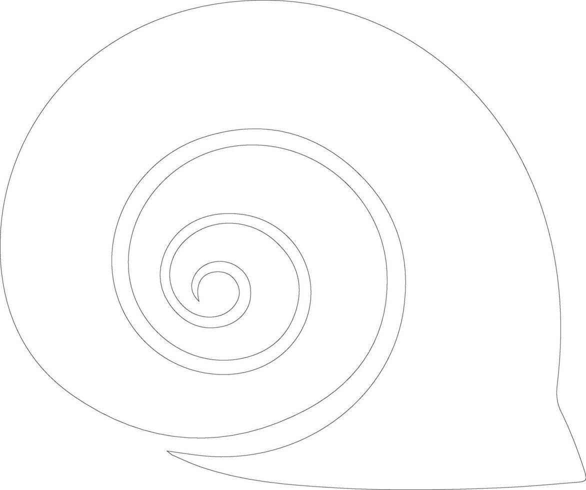 gastropod    outline silhouette vector