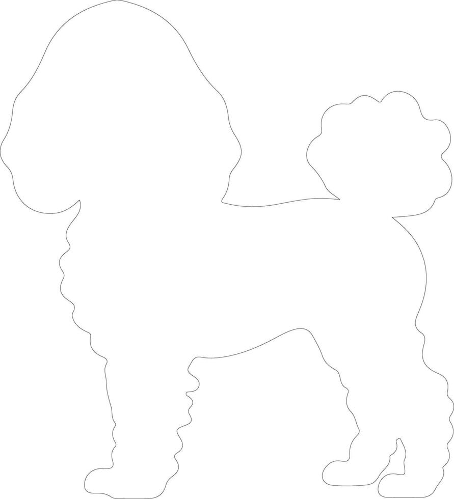 Poodle  outline silhouette vector