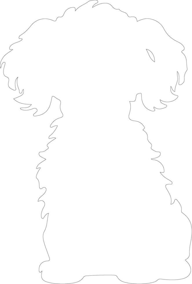 Toy Poodle  outline silhouette vector