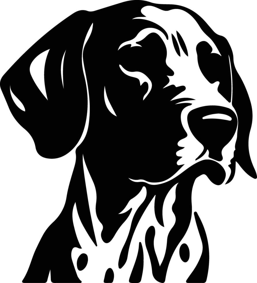 German Shorthaired Pointer  silhouette portrait vector