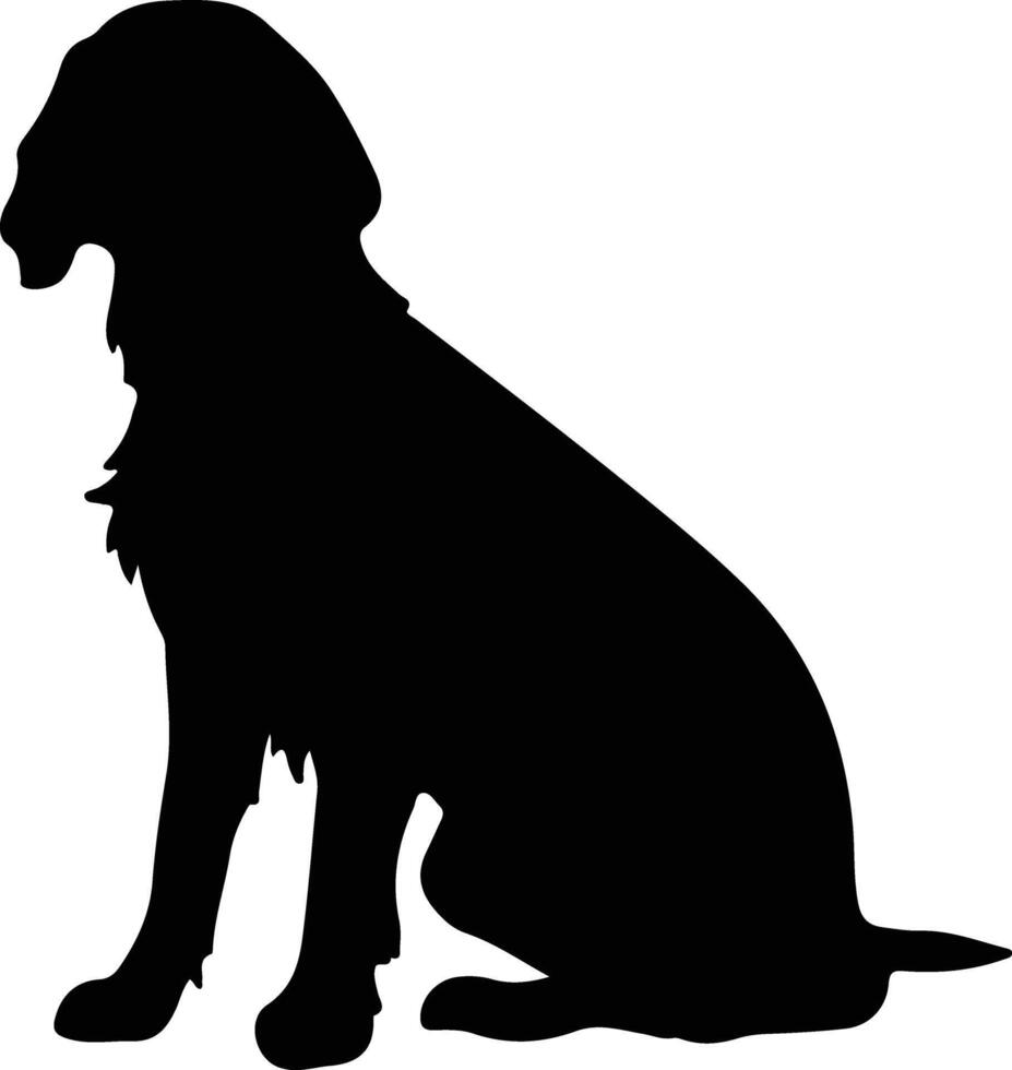Small Munsterlander Pointer    black silhouette vector