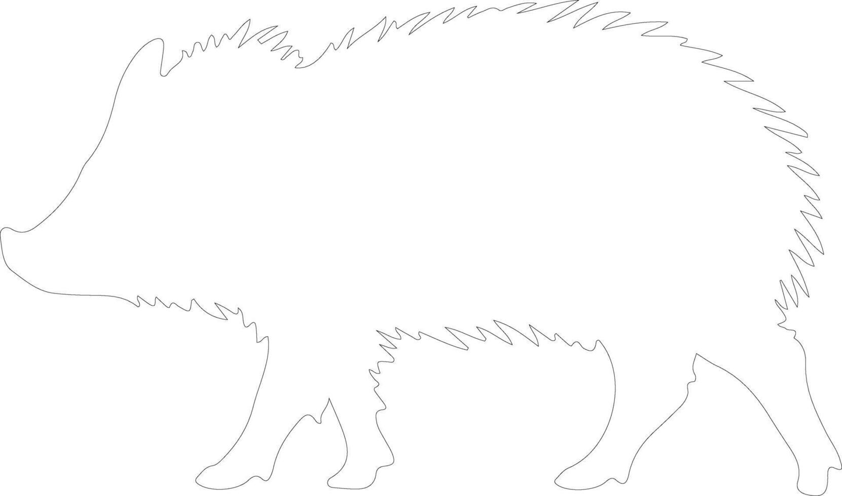 javelina outline silhouette vector