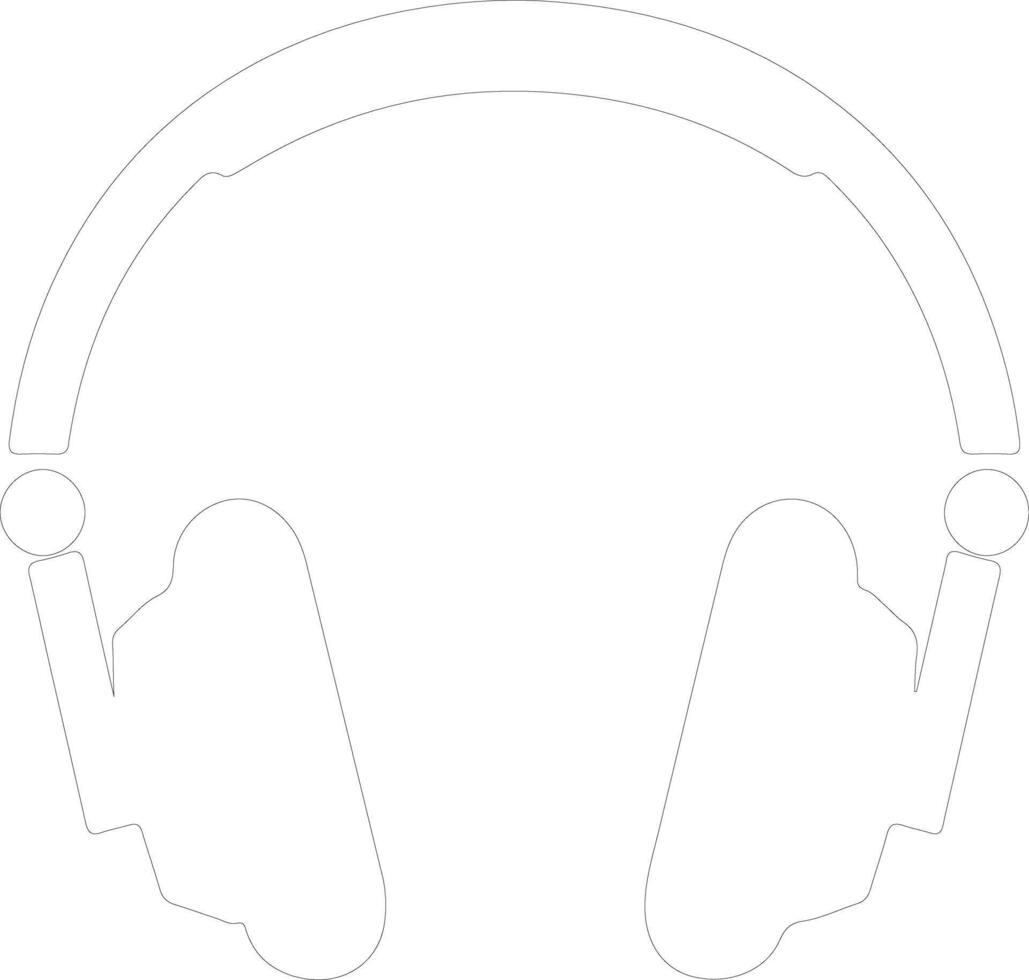 Audio icon  outline silhouette vector