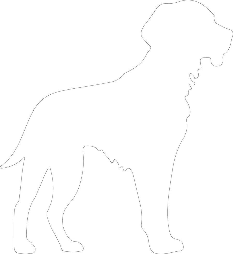 Small Munsterlander Pointer  outline silhouette vector