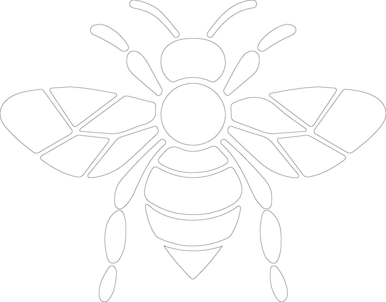 honey bee  outline silhouette vector