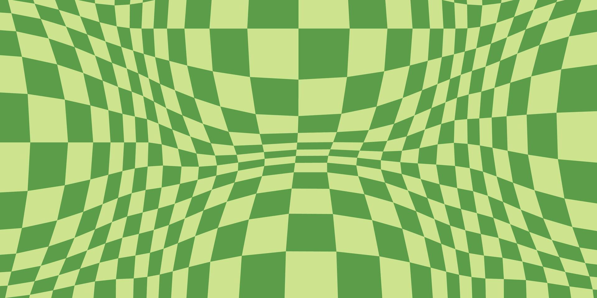 Bloated Checkerboard Background in Vector. An Aesthetic Abstract Pattern to Add a Playful Element in Green Colors. vector