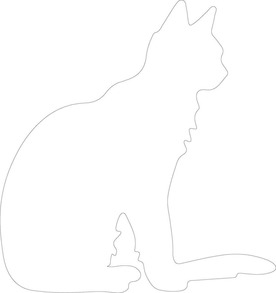 California Spangled Cat  outline silhouette vector