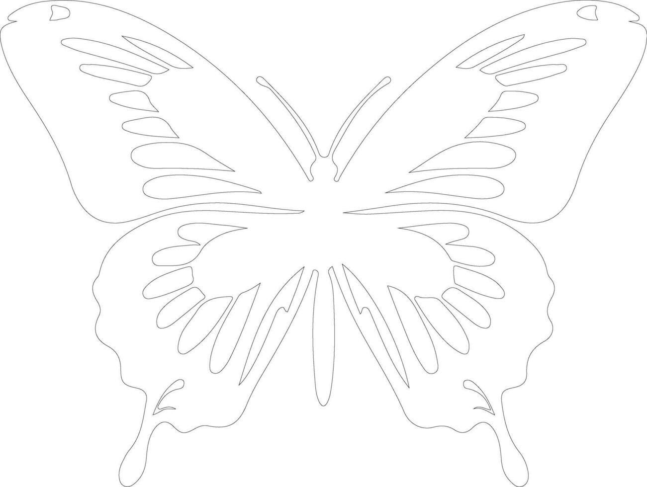viceroy butterfly outline silhouette vector
