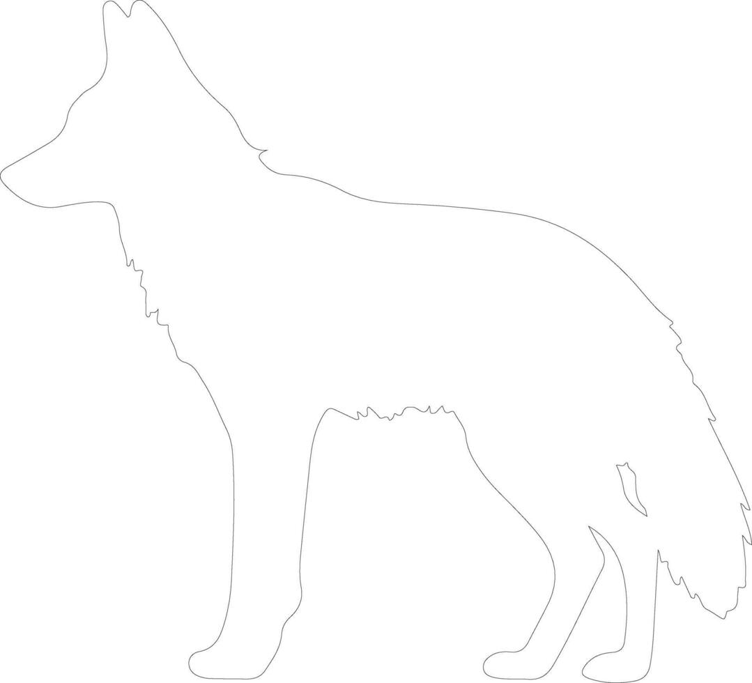 coyote outline silhouette vector