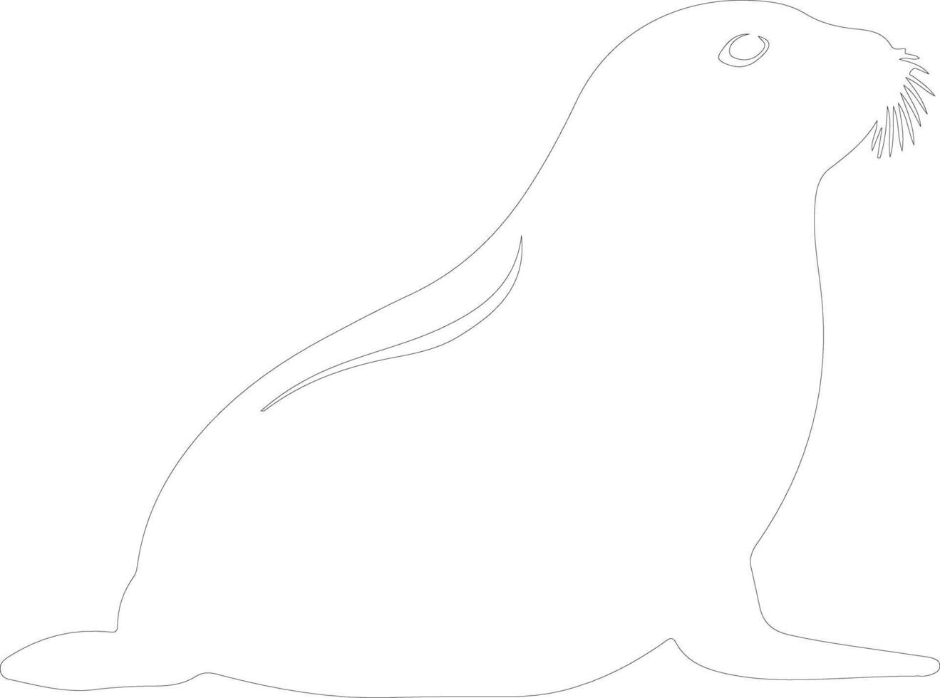 Weddell seal  outline silhouette vector