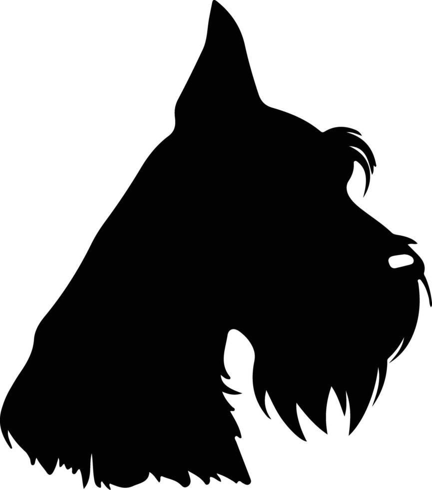 Giant Schnauzer  silhouette portrait vector
