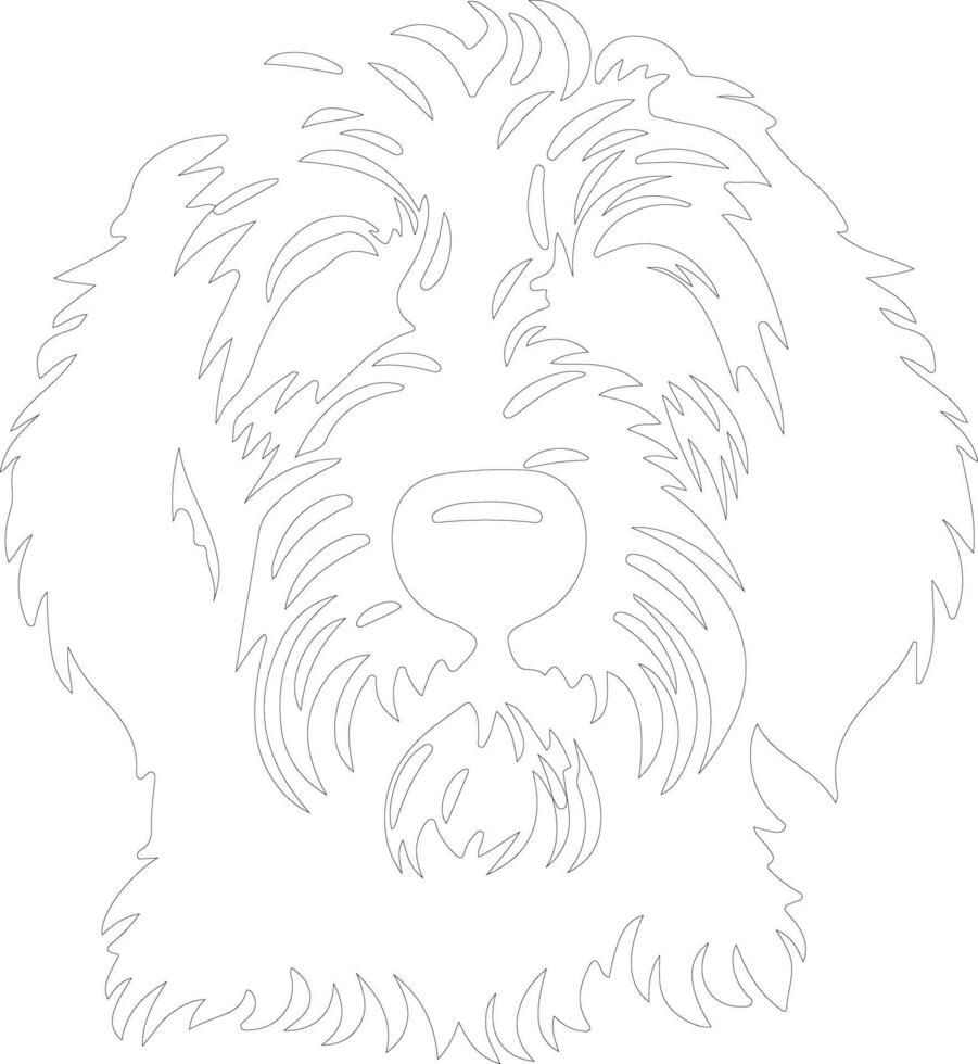 Goldendoodle  outline silhouette vector