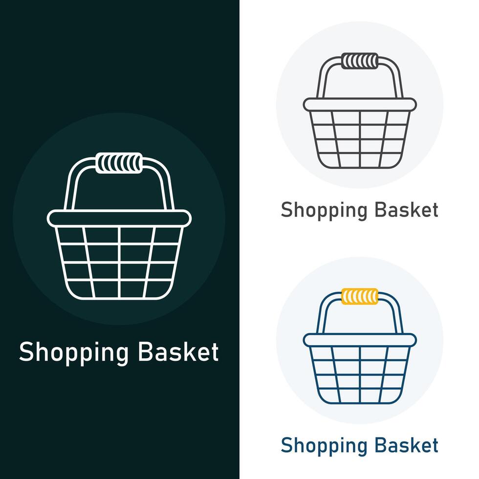 Shopping Basket Vector Illustration Icon Design