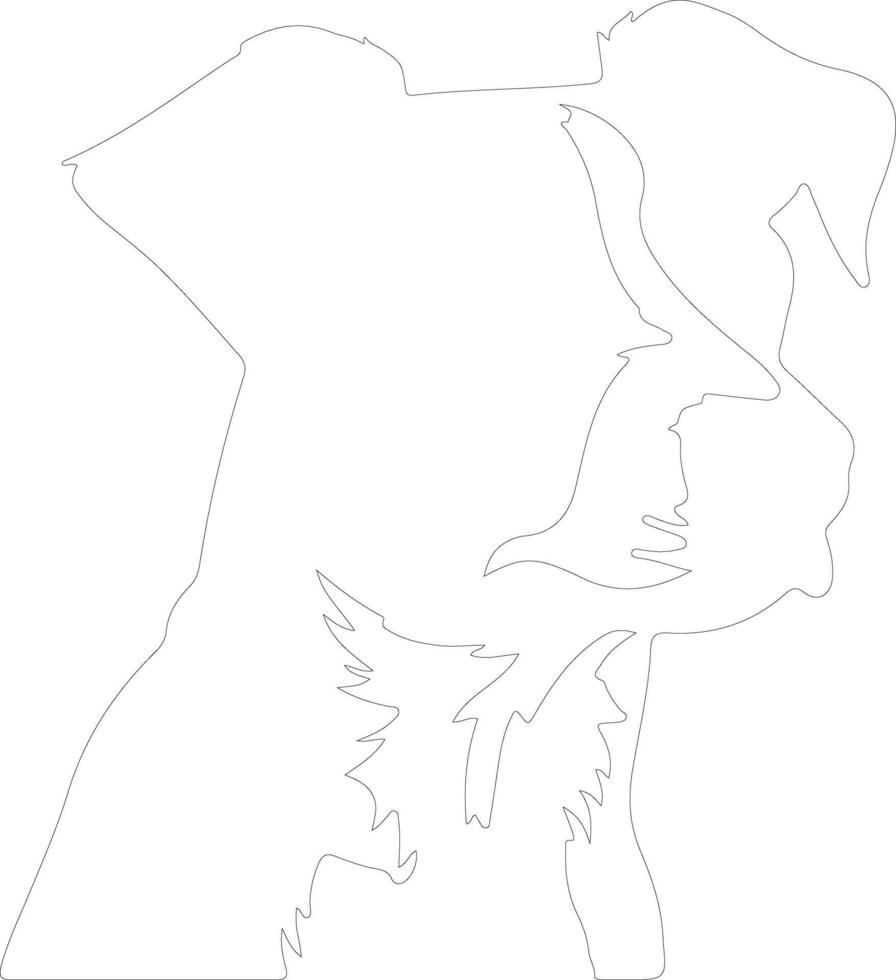 Jack Russell Terrier  outline silhouette vector