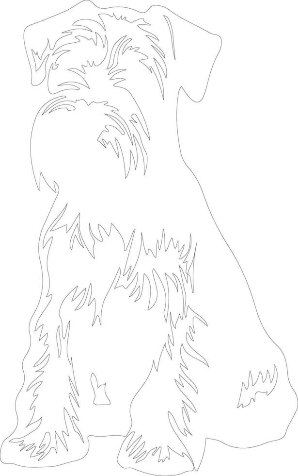 Sealyham Terrier outline silhouette vector