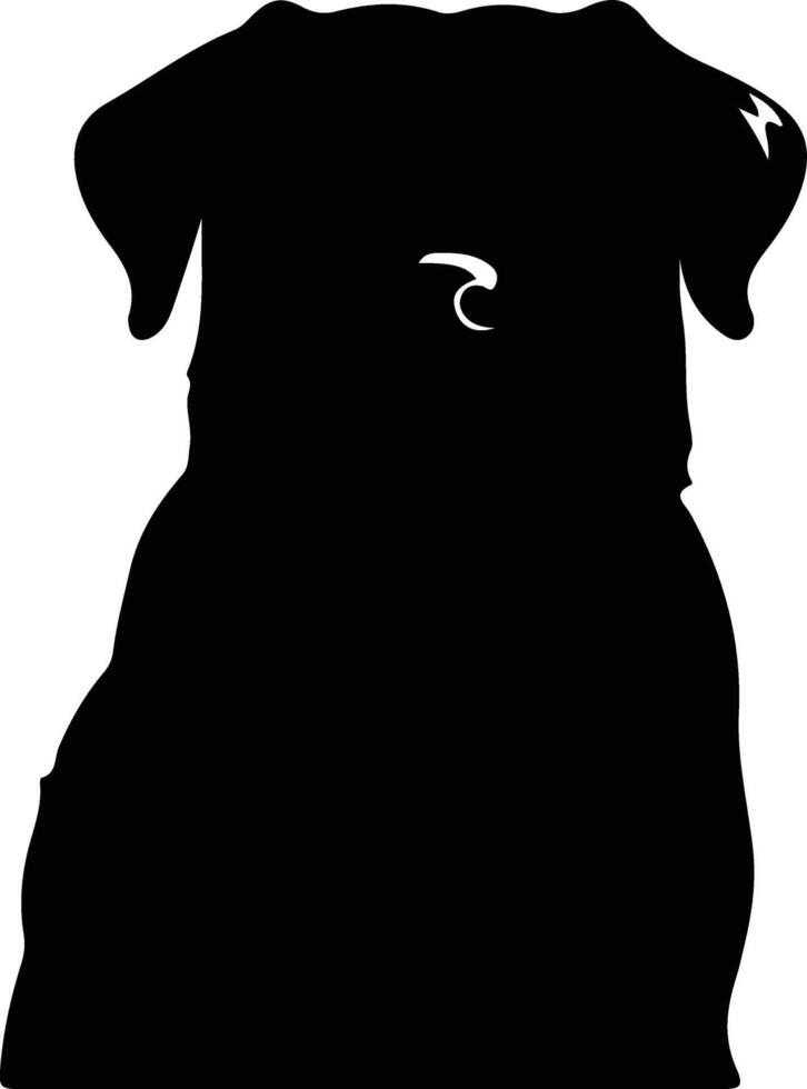 Rottweiler black silhouette vector