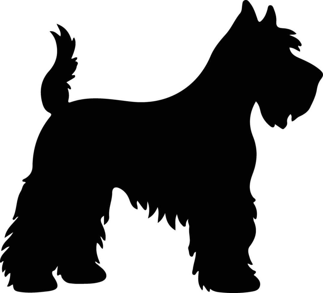 Kerry azul terrier negro silueta vector