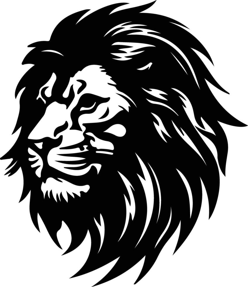 Lion  silhouette portrait vector