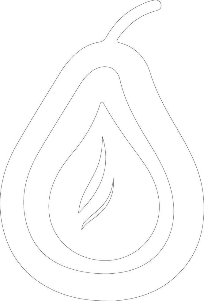 avocado  outline silhouette vector