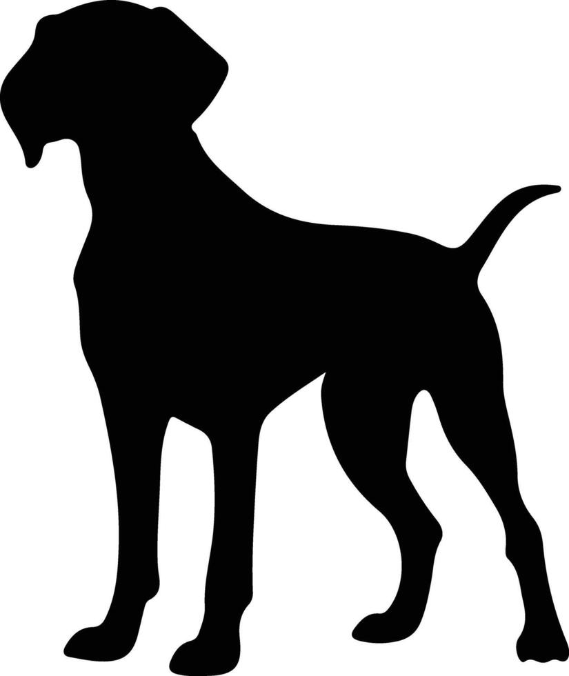 Weimaraner negro silueta vector