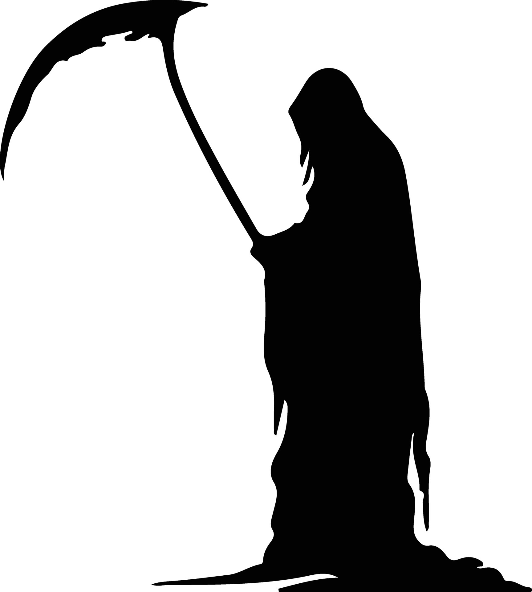 Grim Reaper black silhouette 38492702 Vector Art at Vecteezy