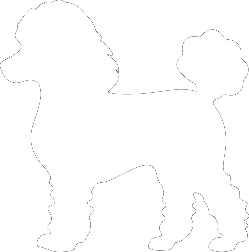 poodle    outline silhouette vector