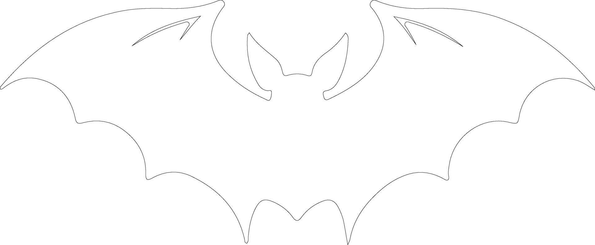 Bat  outline silhouette vector