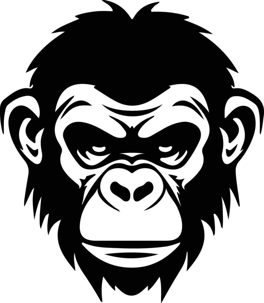 ape  silhouette portrait vector