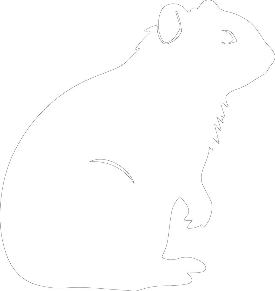 hyrax outline silhouette vector