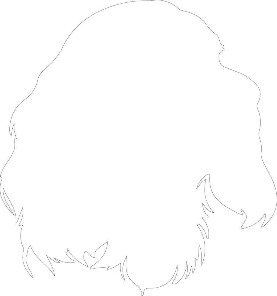 Cocker Spaniel  outline silhouette vector