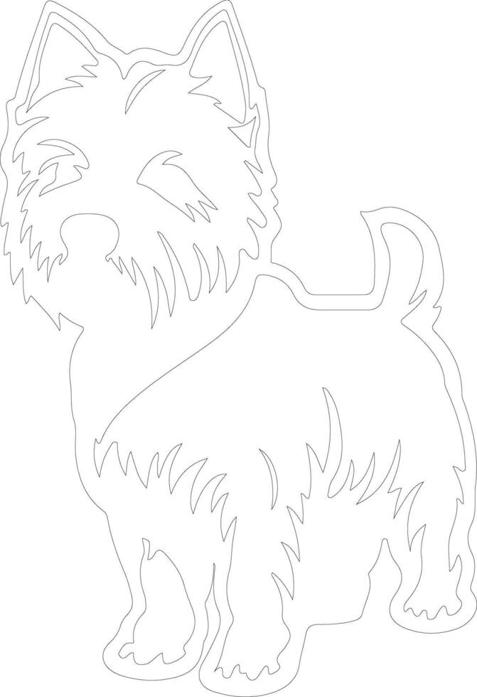 West Highland White Terrier outline silhouette vector