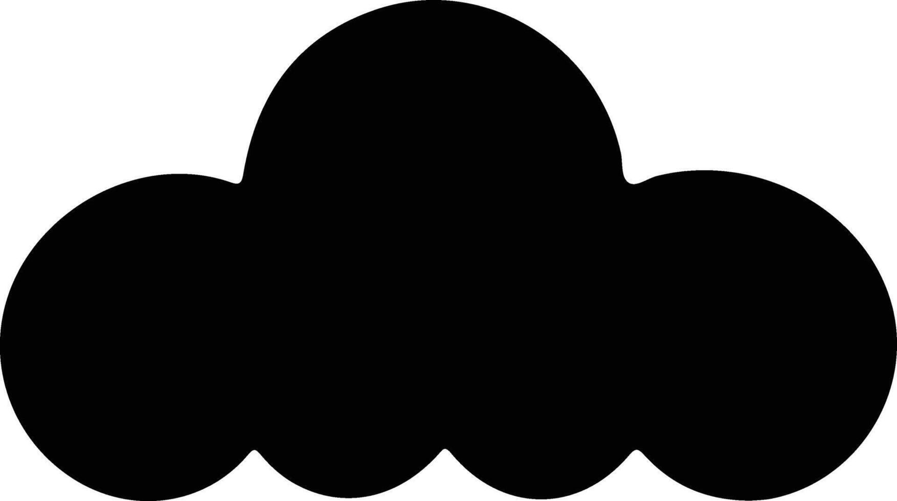 Cloud icon  black silhouette vector