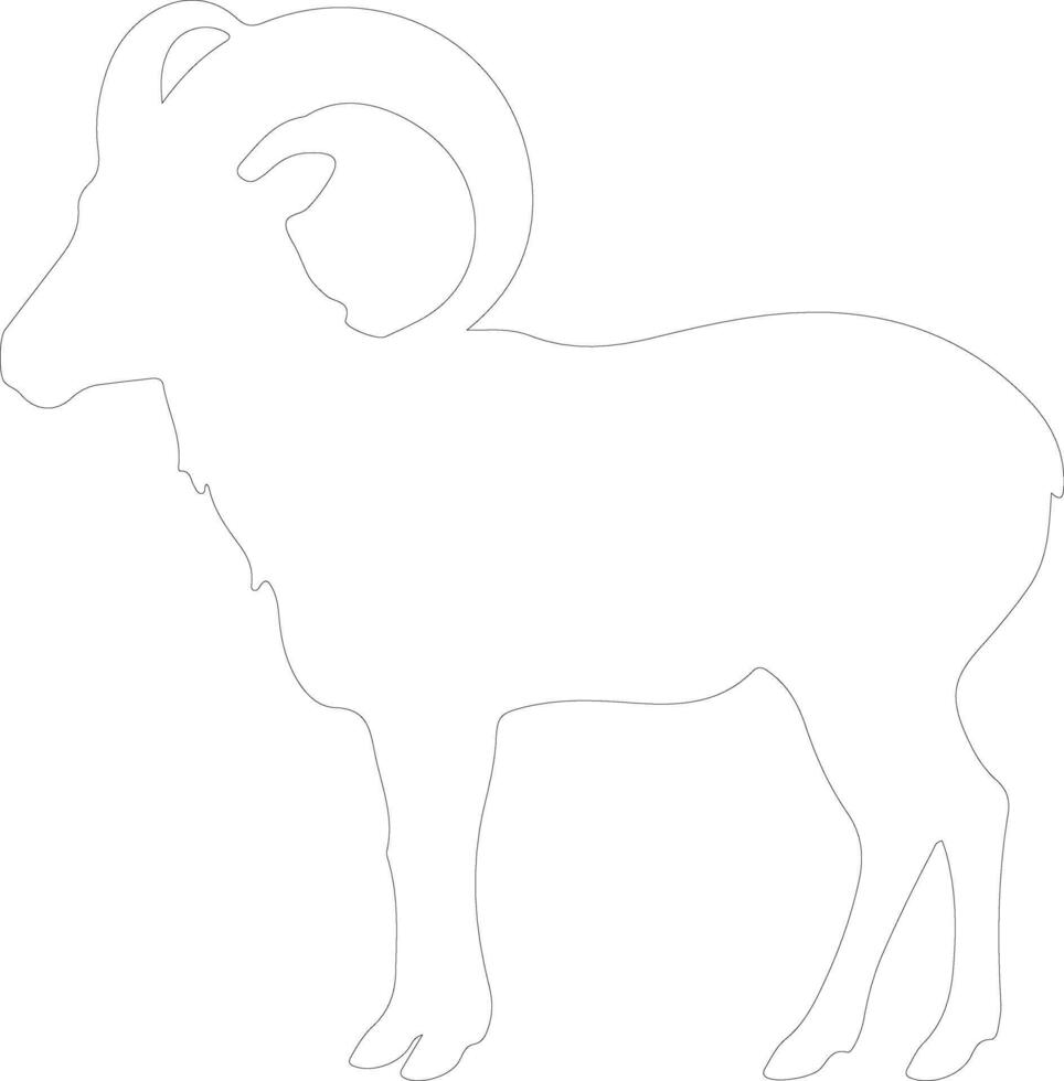 bighorn sheep  outline silhouette vector